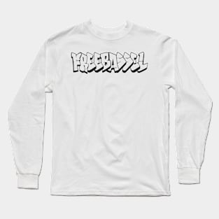 Freebassel Day Lettering Style Long Sleeve T-Shirt